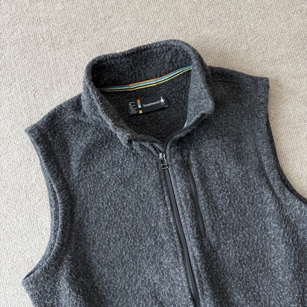 SmartWool Hudson Trail‎ Men's Black Fleece Vest Size Medium